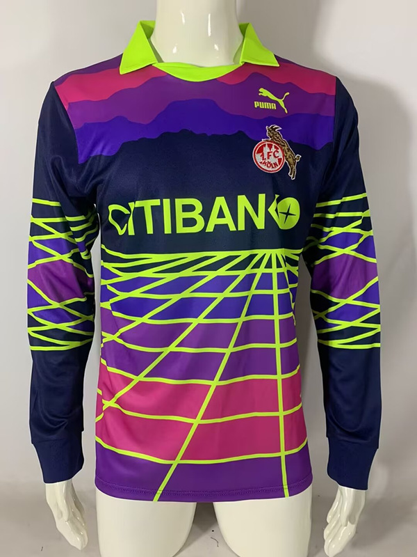 Retro Version 91-92 FC Köln Goalkeeper Color LS Thailand Soccer Jersey AAA-503