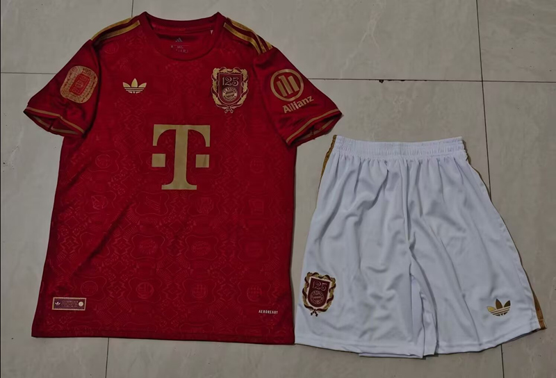 125th Anniversary Edition Bayern München Red Soccer Uniform-718