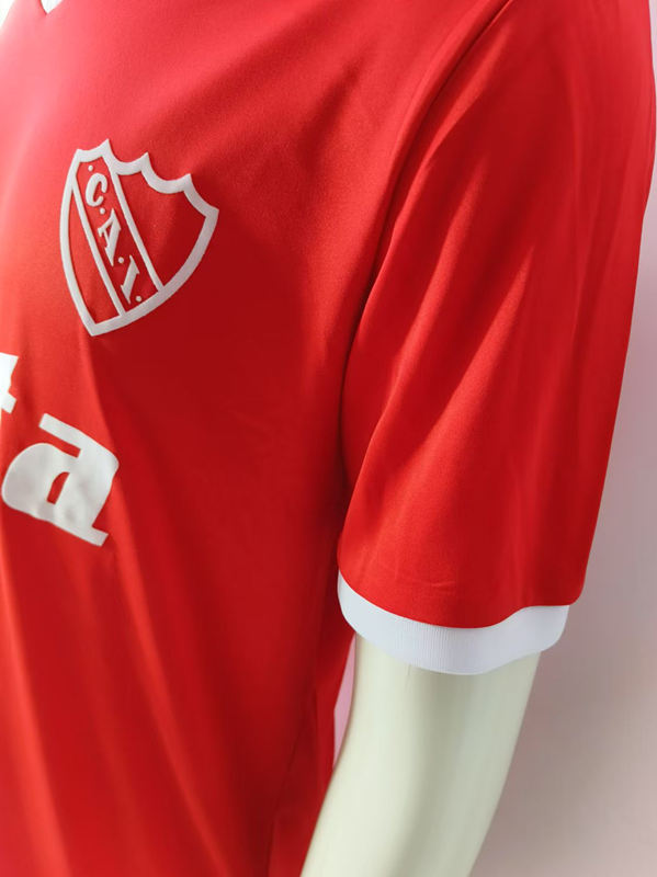 1985-86 Retro version Club Atlético Independiente Home Red Thailand Soccer Jersey AAA-503