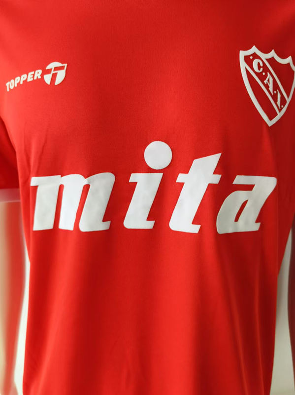 1985-86 Retro version Club Atlético Independiente Home Red Thailand Soccer Jersey AAA-503