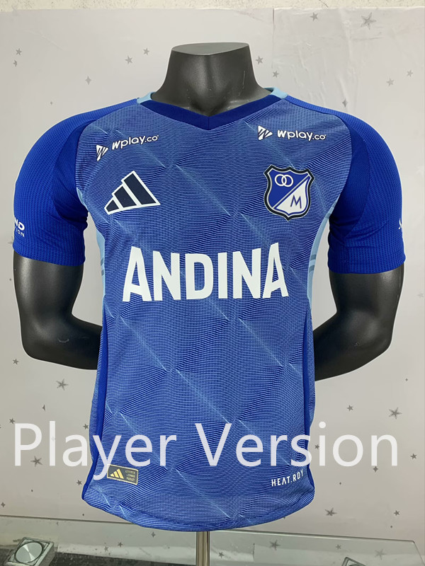 (s-4xl)Player version 2025-26 Millonarios Fútbol Club Home Blue Thailand Soccer-9527