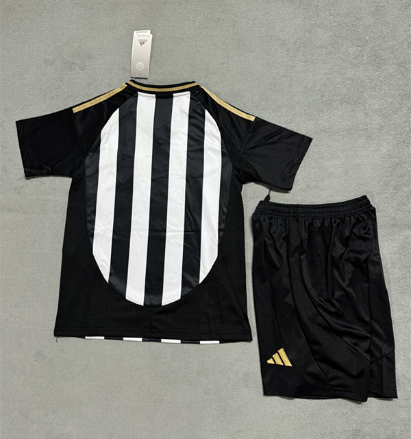 2025-2026 Atlético Mineiro Home Black&White Kids/Youth Soccer Uniform-4506