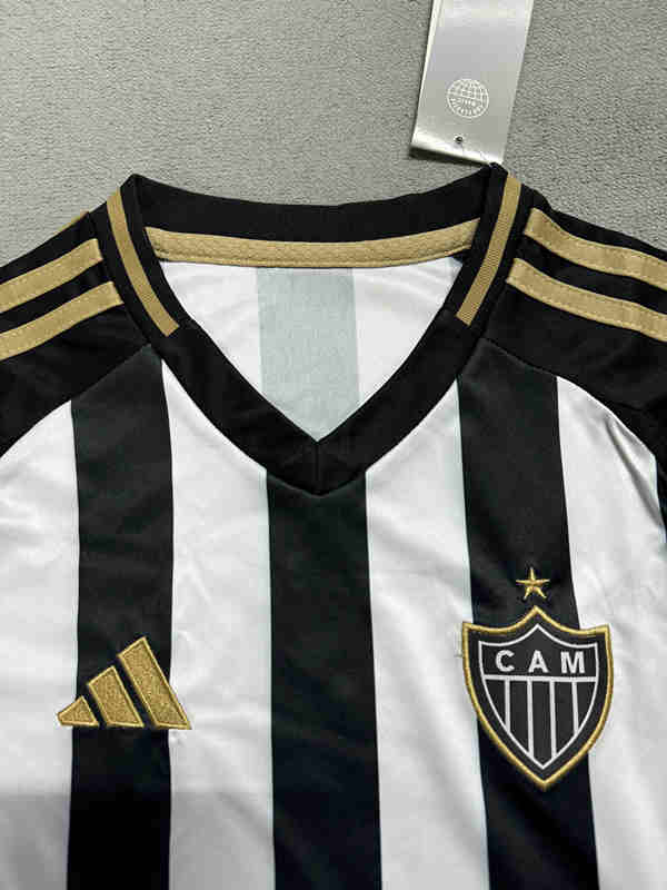 2025-2026 Atlético Mineiro Home Black&White Kids/Youth Soccer Uniform-4506