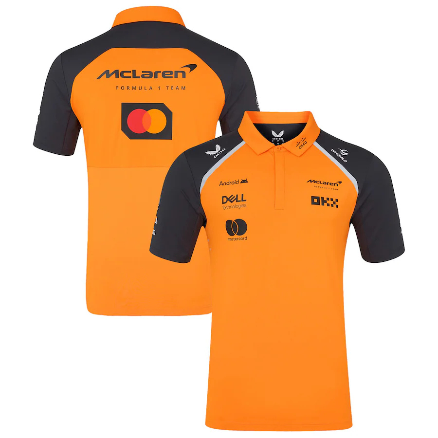 (With collar)2025 F1 McLaren Orange Black Formula One Racing Suit