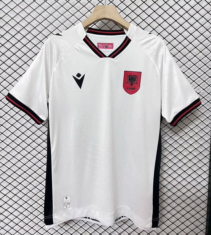 2025-2026 Albania 2nd Away White Thailand Soccer Jersey AAA