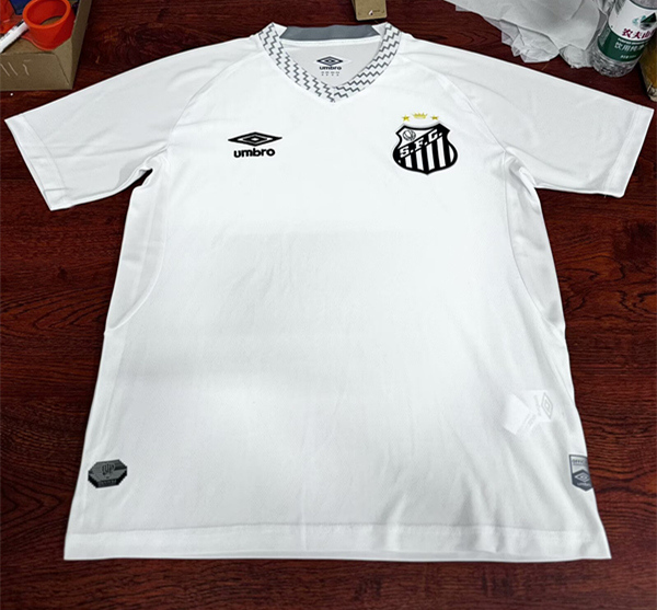 (s-4xl)2025-26 Santos FC Home White Thailand Soccer Jersey AAA-5189