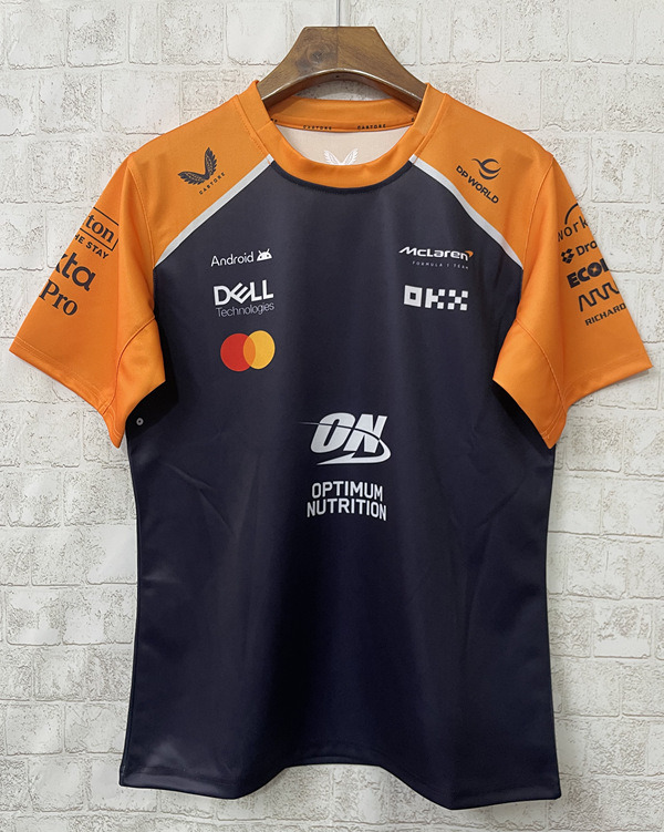 (Crew Neck)2025 F1 McLaren Orange&Black Formula One Racing Suit