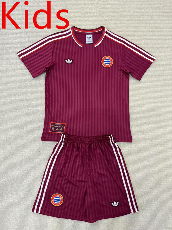2025-2026 Retro Version Bayern Münche Red Soccer Uniform-AY