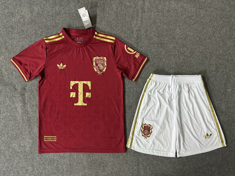125th Anniversary Edition Bayern München Red Soccer Uniform-6748