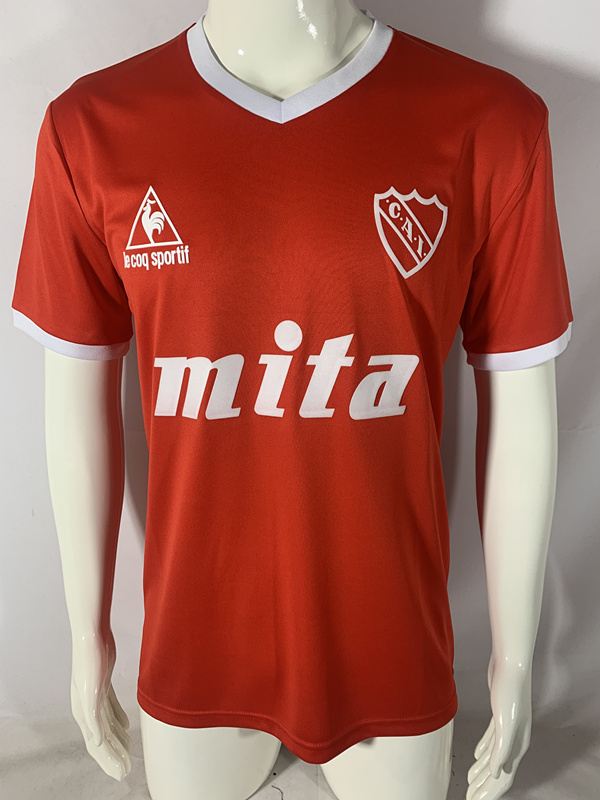 1986-88 Retro version Club Atlético Independiente Home Red Thailand Soccer Jersey AAA-503