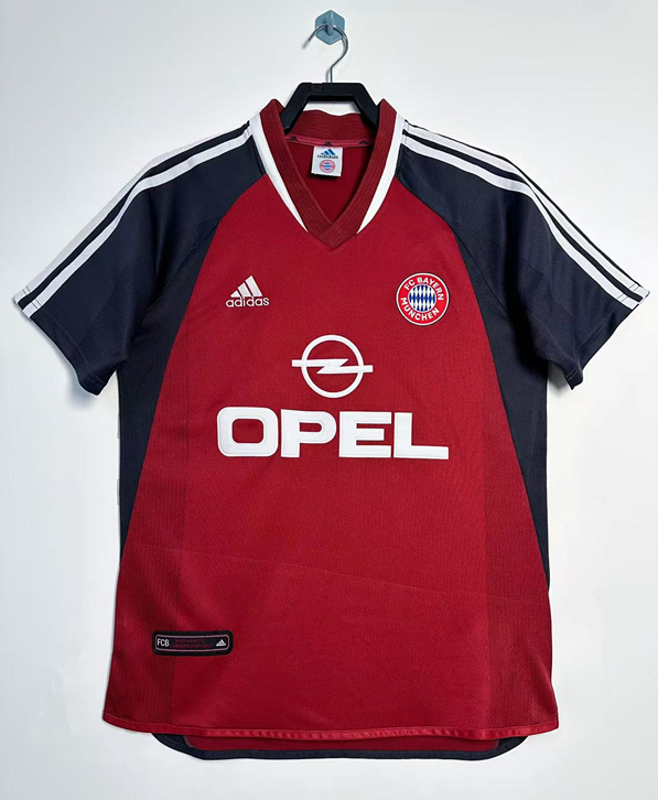 Retro Version 2001-02 Bayern München Home Red Thailand Soccer Jersey AAA-811
