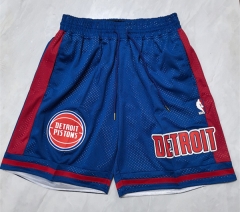 (S-3XL) Detroit Pistons Blue NBA Shorts (with pockets) -0593 (S-3XL) Detroit Pistons Blue NBA Shorts (with pockets) -0593