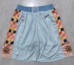 (S-3XL) City Edition San Antonio Spurs Blue NBA Shorts-0593 (S-3XL) City Edition San Antonio Spurs Blue NBA Shorts-0593