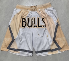 (S-3XL) City Edition Chicago Bulls Off-White NBA Shorts (with pockets) -0593 (S-3XL) City Edition Chicago Bulls Off-White NBA Shorts (with pockets) -0593