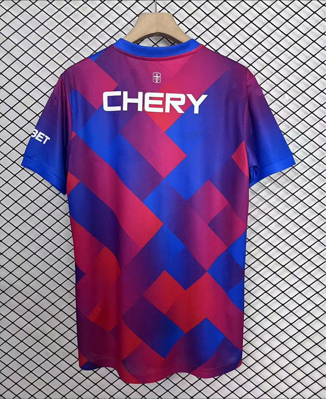 2025-26 CD Universidad Católica 2nd Away Blue &Red Thailand Soccer Jersey AAA-2044
