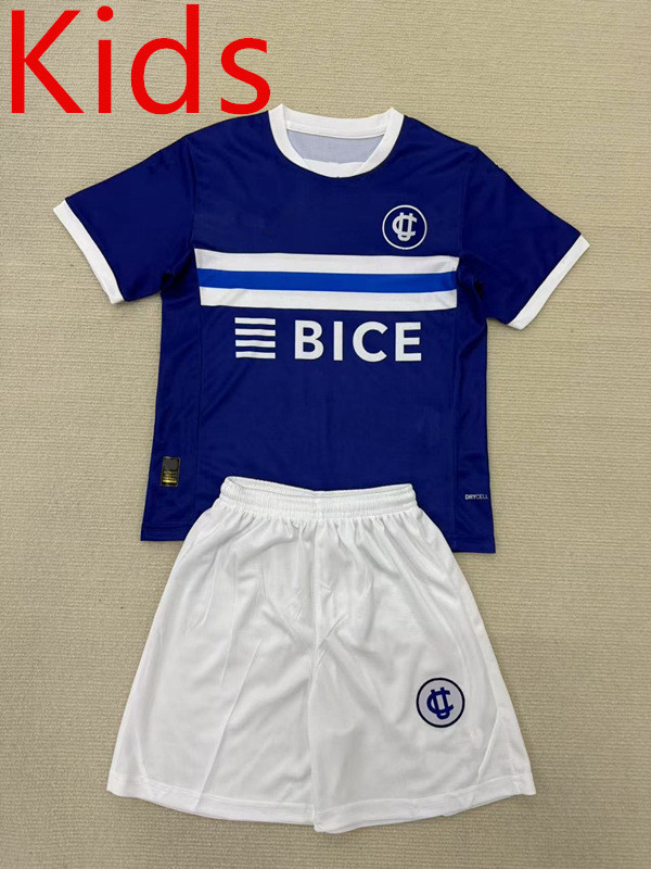 2025-26 CD Universidad Católica Away Blue Kids/Youth Soccer Uniform-AY