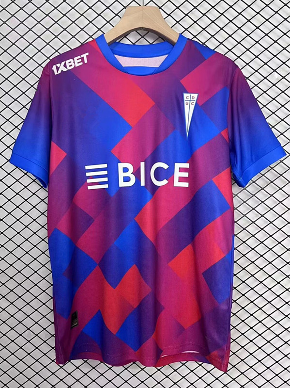2025-26 CD Universidad Católica 2nd Away Blue &Red Thailand Soccer Jersey AAA-2044