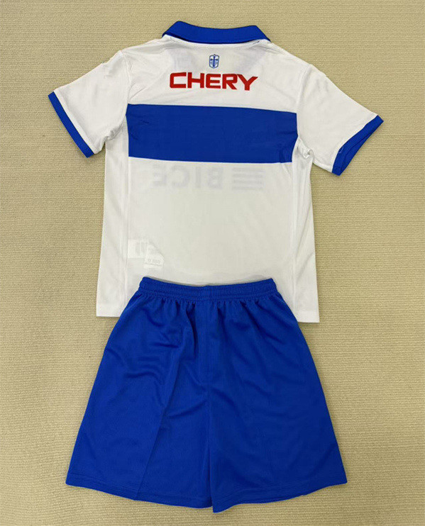 2025-26 CD Universidad Católica Home White& Blue Kids/Youth Soccer Uniform-AY