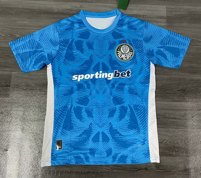 (s-4xl)2025-26 SE Palmeiras goalkeeper Blue Thailand Soccer Jersey AAA-7902