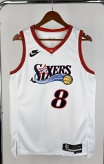 2026 Season Retro Philadelphia 76ers #8 White NBA Jersey - 311 2026 Season Retro Philadelphia 76ers #8 White NBA Jersey - 311