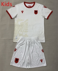 26-27 Albania Away White Kids/Youth Soccer Uniform-AY 26-27 Albania Away White Kids/Youth Soccer Uniform-AY