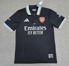 26-27 Arsenal Black Thailand Polo-4728 26-27 Arsenal Black Thailand Polo-4728