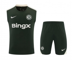 26-27 Chelsea Dark Green Thailand Soccer Vest Uniform-418 26-27 Chelsea Dark Green Thailand Soccer Vest Uniform-418