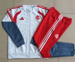 26-27 Brazil SC Internacional White Thailand Soccer Jacket Uniform-815 26-27 Brazil SC Internacional White Thailand Soccer Jacket Uniform-815