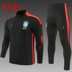 26-27 Jordan Brazil Black Kids/Youth Soccer Tracksuit-2315 26-27 Jordan Brazil Black Kids/Youth Soccer Tracksuit-2315