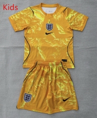 26-27 England Goalkeeper Yellow Kids/Youth Soccer Uniform-AY 26-27 England Goalkeeper Yellow Kids/Youth Soccer Uniform-AY