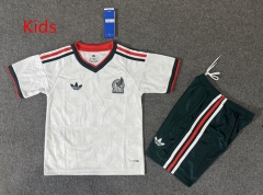 26-27 Mexico Away White Kids/Youth Soccer Uniform(with green shorts) - 6748 26-27 Mexico Away White Kids/Youth Soccer Uniform(with green shorts) - 6748