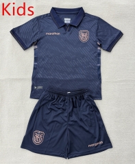 26-27 Ecuador Away Royal Blue Kid/Youth Soccer Uniform-AY 26-27 Ecuador Away Royal Blue Kid/Youth Soccer Uniform-AY