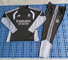 26-27 Real Madrid Black Thailand Soccer Tracksuit-411 26-27 Real Madrid Black Thailand Soccer Tracksuit-411