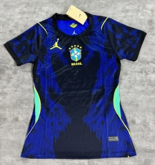 2026 Brazil Away Blue Thailand Women Soccer Jersey AAA-4506 2026 Brazil Away Blue Thailand Women Soccer Jersey AAA-4506