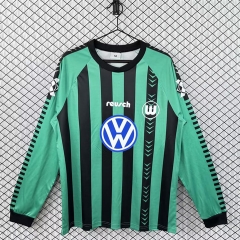 Retro 94-95 Wolfsburg Away Black&Green Stripes LS Thailand Soccer Jersey AAA-3257 Retro 94-95 Wolfsburg Away Black&Green Stripes LS Thailand Soccer Jersey AAA-3257
