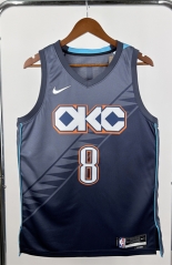 2026 City Edition Oklahoma City Thunder #8 Grey NBA Jersey - 311 2026 City Edition Oklahoma City Thunder #8 Grey NBA Jersey - 311