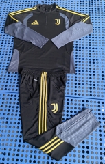 26-27 Juventus Black Thailand Soccer Tracksuit Uniform-411 26-27 Juventus Black Thailand Soccer Tracksuit Uniform-411