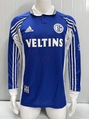 (S-4XL) Retro 98-00 FC Schalke 04 Home Blue LS Thailand Soccer Jersey AAA-503 (S-4XL) Retro 98-00 FC Schalke 04 Home Blue LS Thailand Soccer Jersey AAA-503