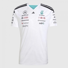 (S-5XL) 2026 F1 Mercedes White Racing Suit (S-5XL) 2026 F1 Mercedes White Racing Suit
