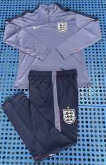 26-27 England Grey Thailand Soccer Tracksuit-411 26-27 England Grey Thailand Soccer Tracksuit-411