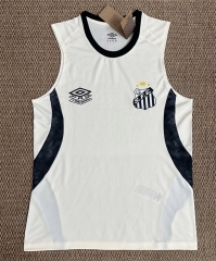 (S-4XL) 26-27 Santos FC White Thailand Soccer Training Vest-6149 (S-4XL) 26-27 Santos FC White Thailand Soccer Training Vest-6149