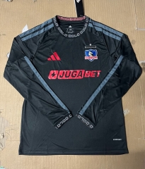 26-27 Colo-Colo Black LS Thailand Soccer Jersey AAA-9409