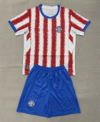 26-27 Paraguay Home Match Red&White Soccer Uniform-AY 26-27 Paraguay Home Match Red&White Soccer Uniform-AY