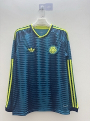 (S-4XL) 26-27 Colombia Blue LS Thailand Soccer Jersey AAA-9268