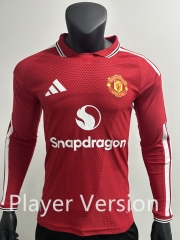 Player Version 26-27 Manchester United Home Red LS Thailand Soccer Jersey-0871 Player Version 26-27 Manchester United Home Red LS Thailand Soccer Jersey-0871