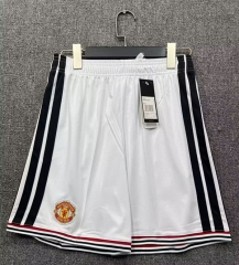 26-27 Manchester United Home White Thailand Soccer Shorts 26-27 Manchester United Home White Thailand Soccer Shorts