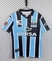 Retro Version 1998 Grêmio FBPA Home Blue&Black Thailand Soccer Jersey AAA-3257