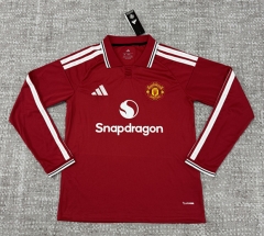 (S-5XL) 26-27 Manchester United Home Red LS Thailand Soccer Jersey AAA-4506 (S-5XL) 26-27 Manchester United Home Red LS Thailand Soccer Jersey AAA-4506