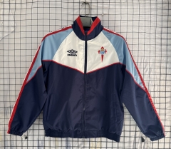 Retro 98-99 Real Club Celta de Vigo Cyan Waterproof Trench Coat - 8268