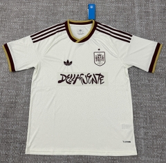 (S-4XL) 26-27 Collaboration Spain White Thailand Soccer Jersey AAA-4506 (S-4XL) 26-27 Collaboration Spain White Thailand Soccer Jersey AAA-4506